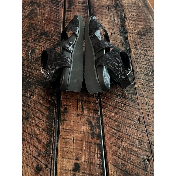 Walking Cradle Huntley Sandals Black Metallic Drops Leather Nubuck, Size… - Picture 16 of 16